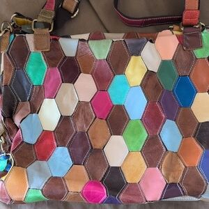 APC Hexagon Hippie 60's Mod Style Shoulder Bag Purse
